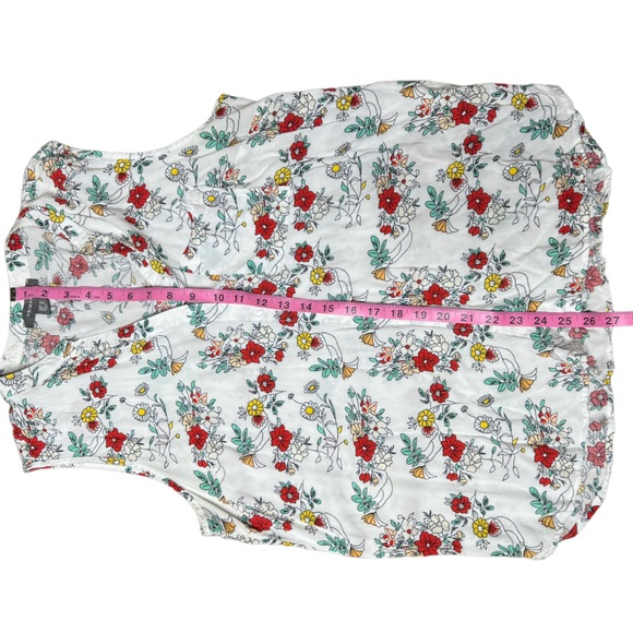 Primark Floral Sleeveless Button Down Tank size 14 - Picture 13 of 15